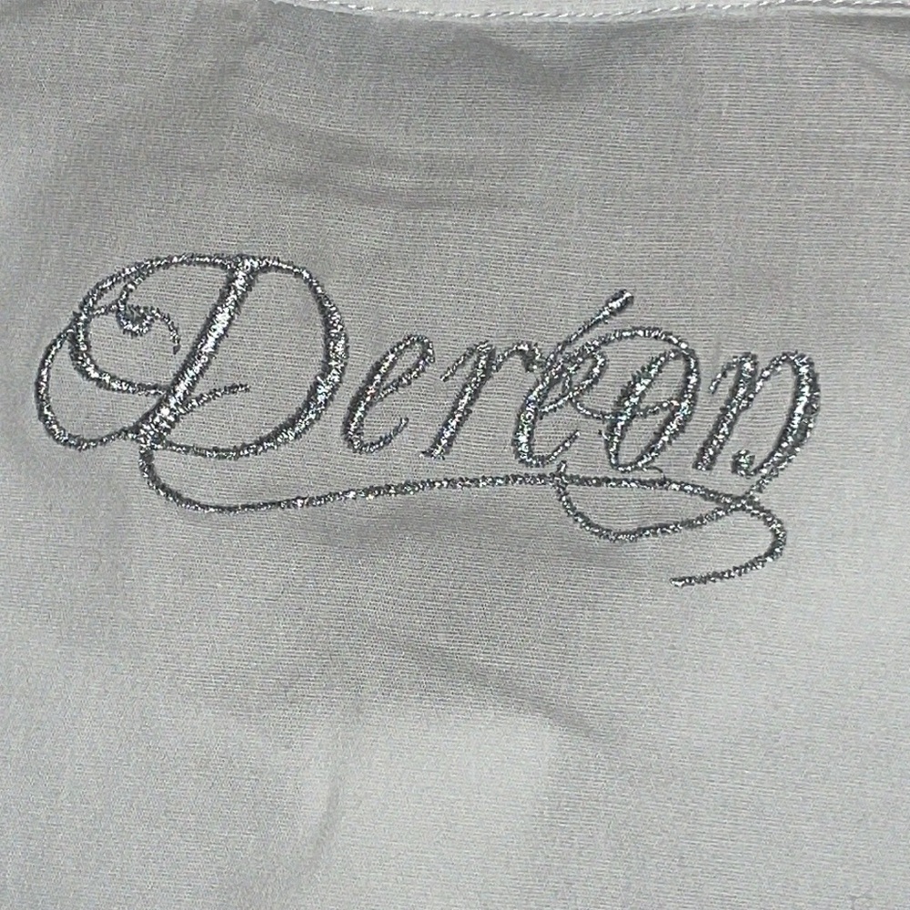 NEW Dereon White Stretch Poplin Snap down shirt ruffle sleeve PLUS 1X - Picture 13 of 15